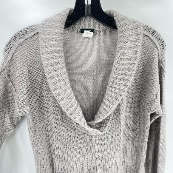 J. Crew dolce shawl collar wool mohair lightweight sweater XS EUC grey - Picture 5 of 12